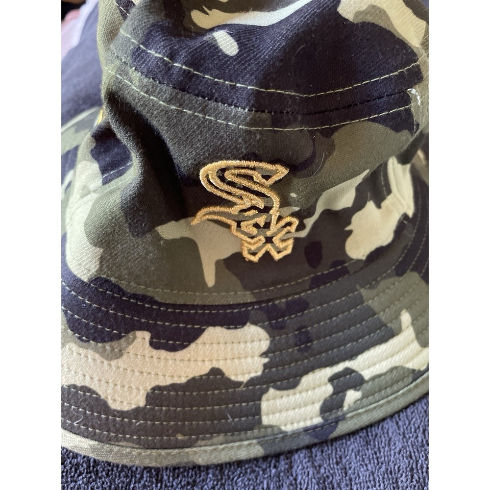Men's New Era Camo Chicago White Sox 2022 Armed Forces Day Bucket Hat